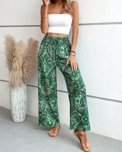 Narella - Weite Hose Mit Paisley Drucken