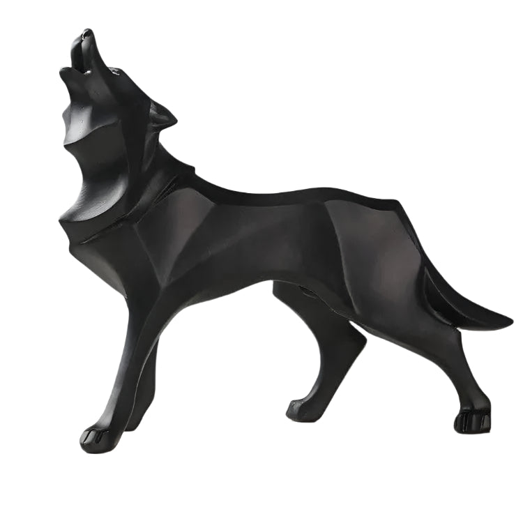 LupoForm – Geometrische Ulvenstatue mit scharfkantigem Design für moderne Räume