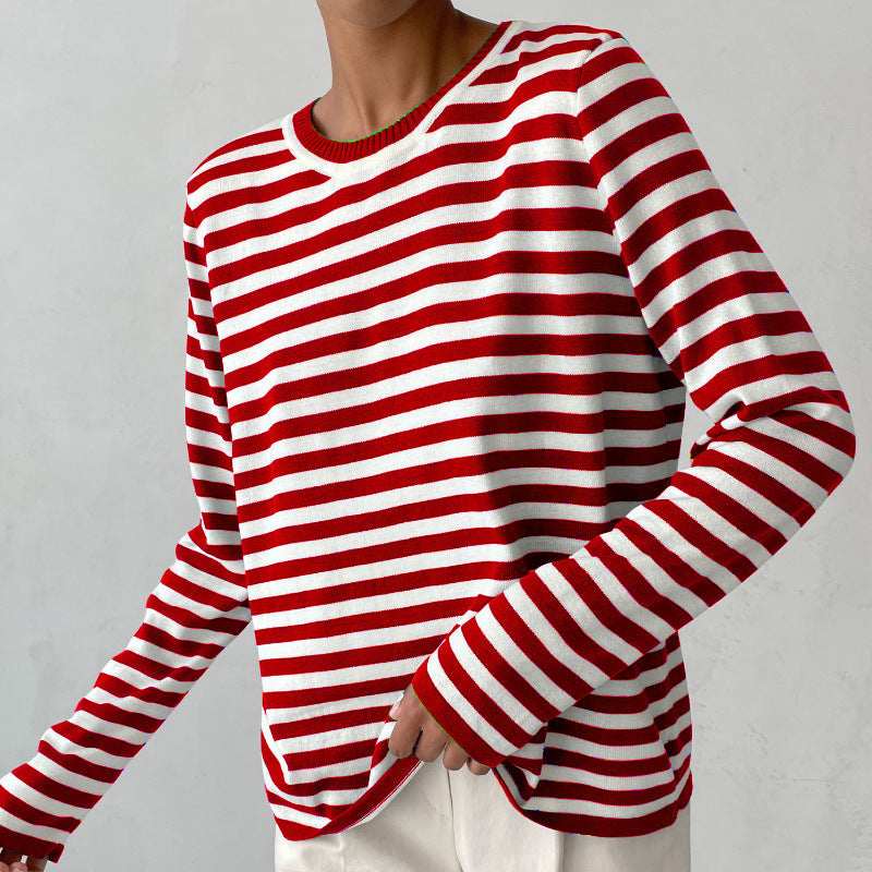 Gestreifter Pullover für Frauen