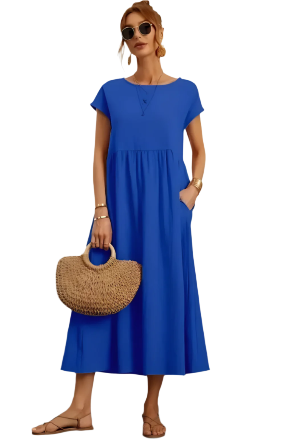 Eterna Classic Rundhals Midi-Kleid – Zeitlose Eleganz