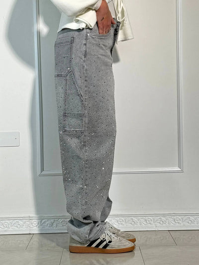 VALESKA - HOSEN MIT HOHER TAILLE UND WEITEM BEIN