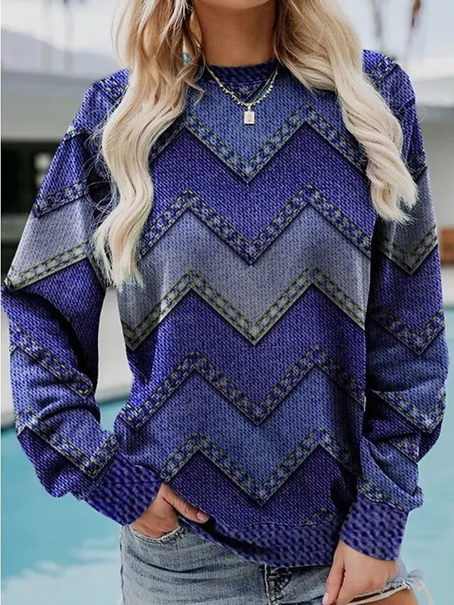 Pauline - Gemütlicher Geometrischer Sweatshirt
