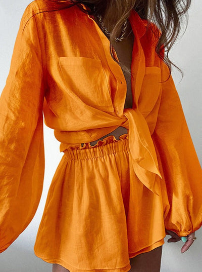 Xilliope | Bohemian lose Sommer Shorts und Shirt Set