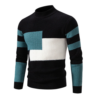 Enzo | Grafik-Blockmuster Strickpullover für Männer