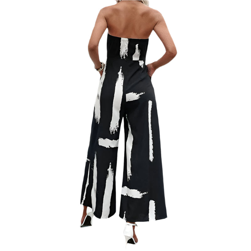 Cattleya - Schulterfreier Jumpsuit mit weitem Bein