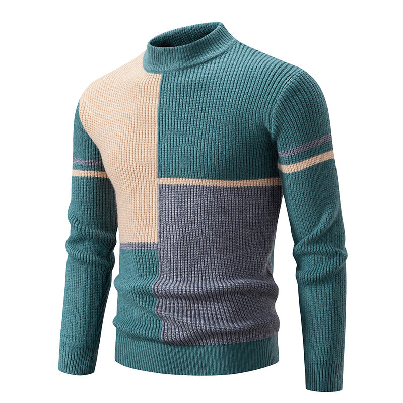 Enzo | Grafik-Blockmuster Strickpullover für Männer