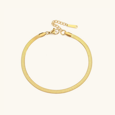 GIA GOLD HERRINGBONE FUSSKETTCHEN