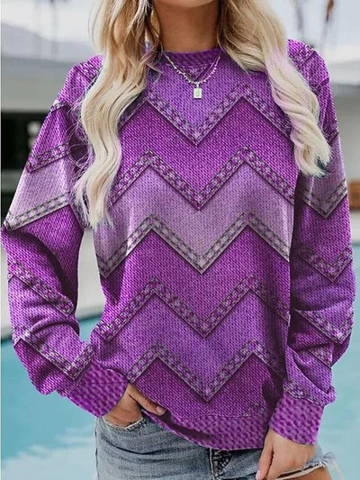 Pauline - Gemütlicher Geometrischer Sweatshirt