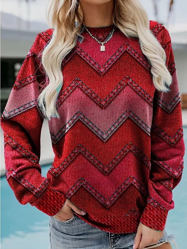Pauline - Gemütlicher Geometrischer Sweatshirt