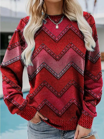 Pauline - Gemütlicher Geometrischer Sweatshirt