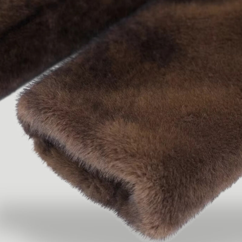 Luxuriöser, übergroßer, eleganter Kunstpelzmantel für Damen