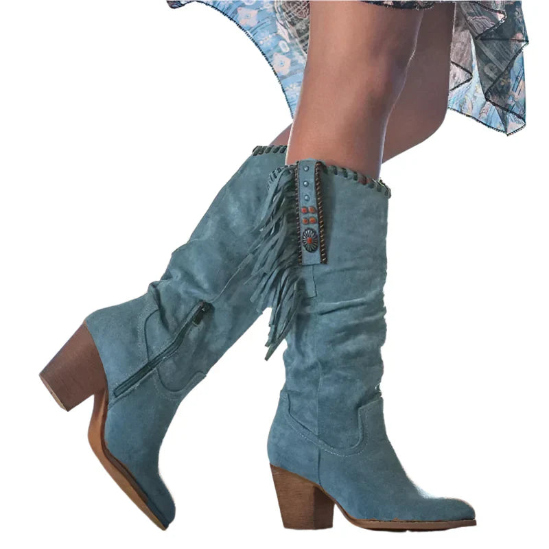 Sierra High Western Stiefel für Frauen – Retro-inspirierte Hohe Cowboystiefel