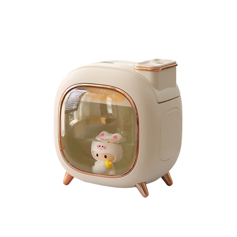 MistJoy Mini-Luftbefeuchter – Doppelsprüh-Diffusor mit sanftem Ambientelicht