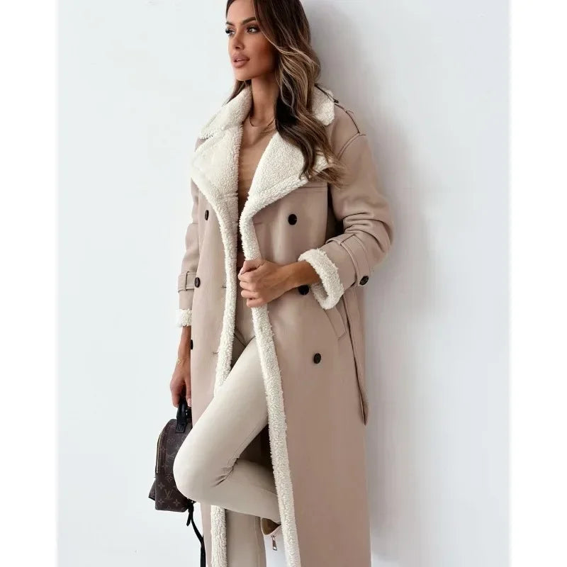 Eloisa | Eleganter Damen-Trenchcoat mit Teddyfutter