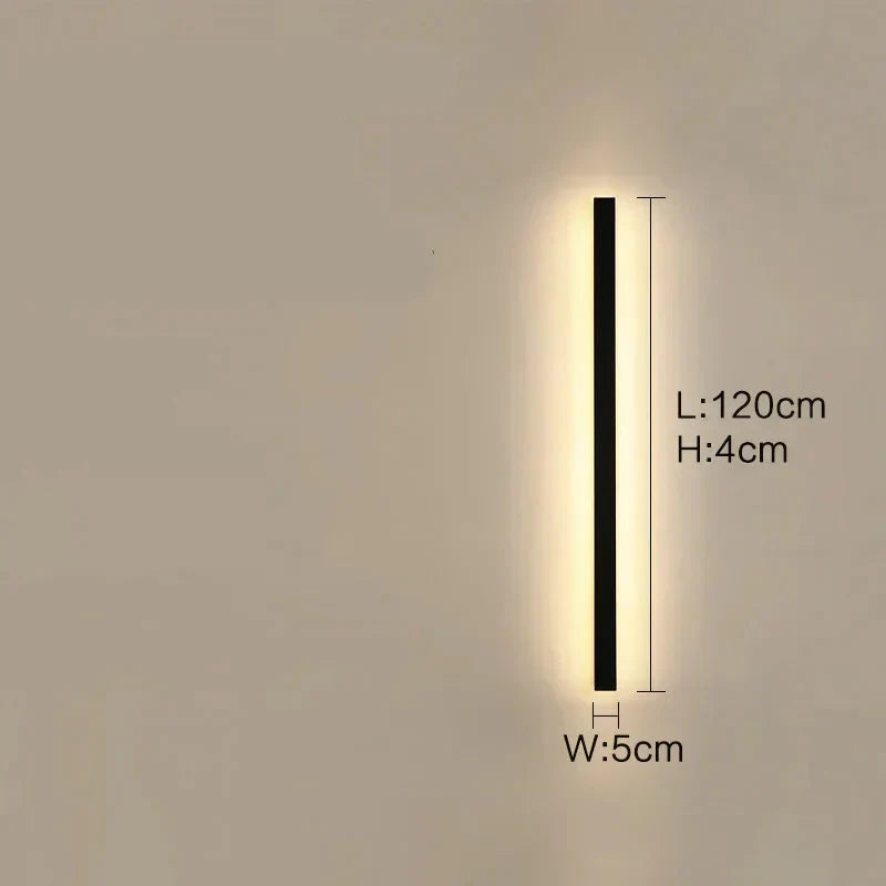Lunor Moderne Lineare Außenwandleuchte – Metall & Acryl für Terrasse & Eingangsbereich