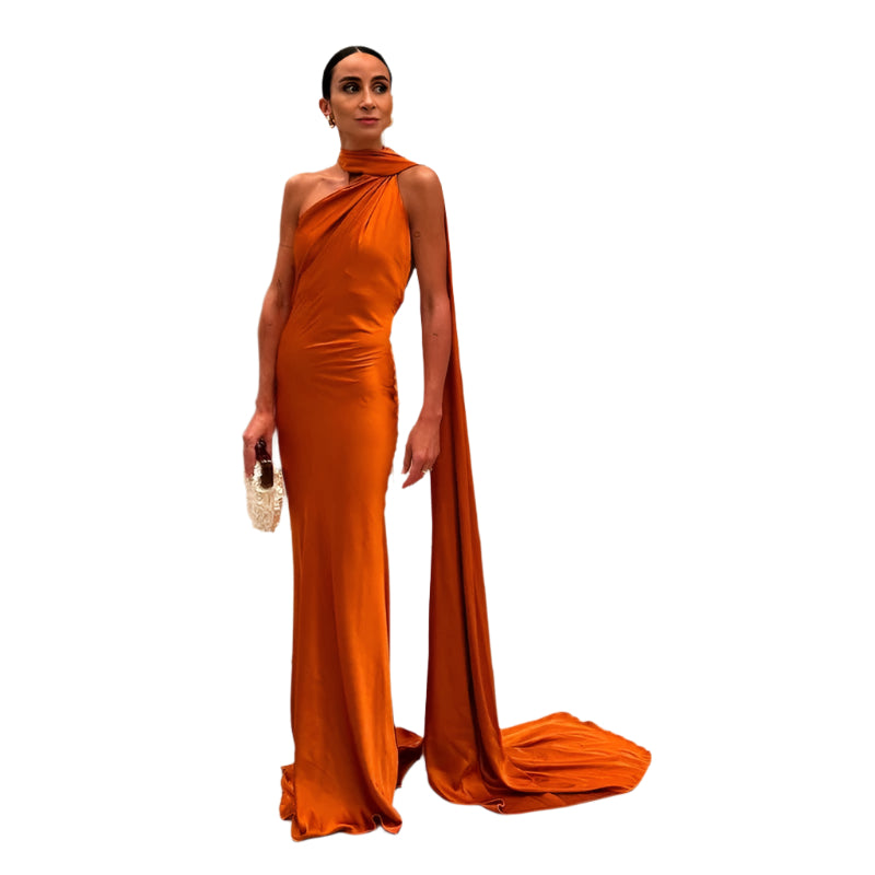 Elégance Nocturne – Elegantes Cocktailkleid mit Bindenausschnitt und offenem Rücken