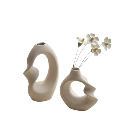 FormaNova Keramikvaseset – Modernes asymmetrisches skulpturales Vase-Set