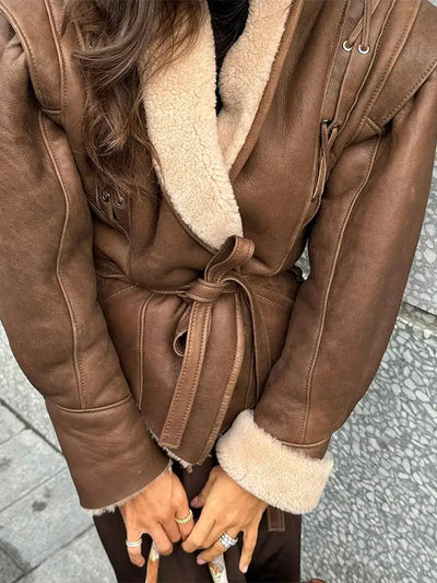 Ulrika | Vintage Shearling Damenjacke