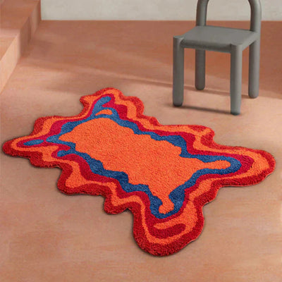 GrooveNest Gewebte Retro Teppich