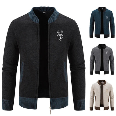 Ferrian – Strickjacke Mit Reißverschluss Und Taschen