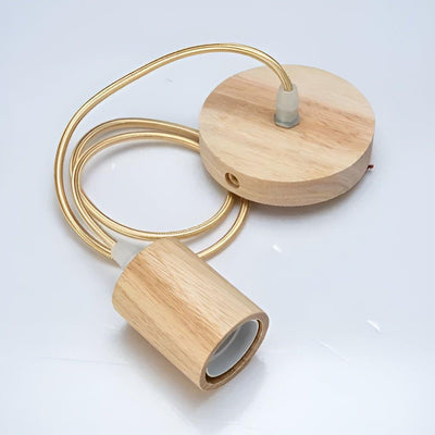 Elmora – Handgefertigte Holzpendellampe mit natürlicher warmer Ausstrahlung und zeitloser Charme