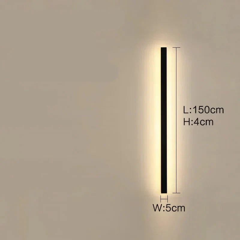 Lunor Moderne Lineare Außenwandleuchte – Metall & Acryl für Terrasse & Eingangsbereich
