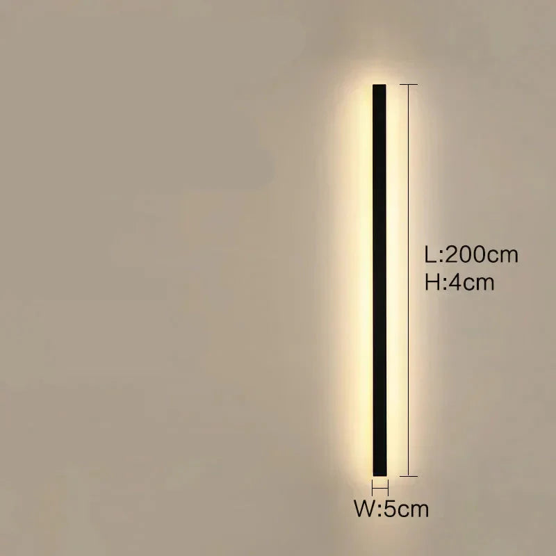 Lunor Moderne Lineare Außenwandleuchte – Metall & Acryl für Terrasse & Eingangsbereich