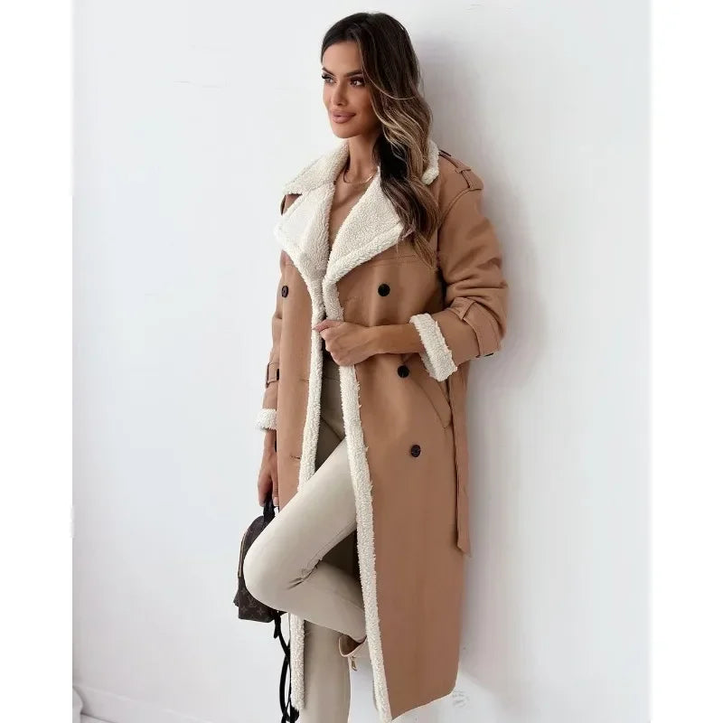 Eloisa | Eleganter Damen-Trenchcoat mit Teddyfutter