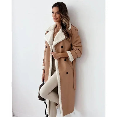 Eloisa | Eleganter Damen-Trenchcoat mit Teddyfutter