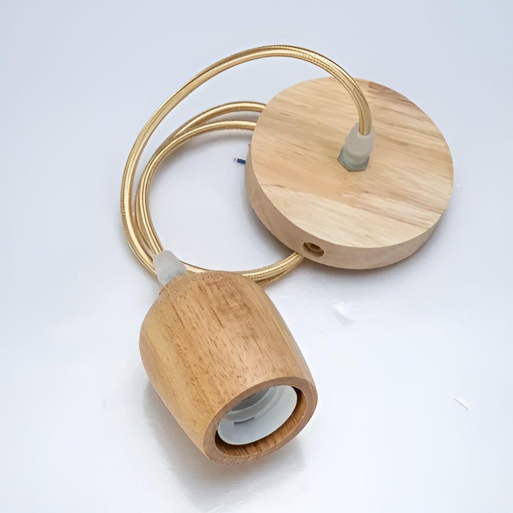 Elmora – Handgefertigte Holzpendellampe mit natürlicher warmer Ausstrahlung und zeitloser Charme