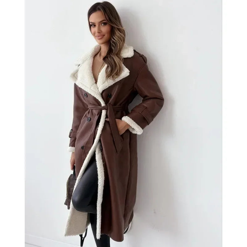 Eloisa | Eleganter Damen-Trenchcoat mit Teddyfutter