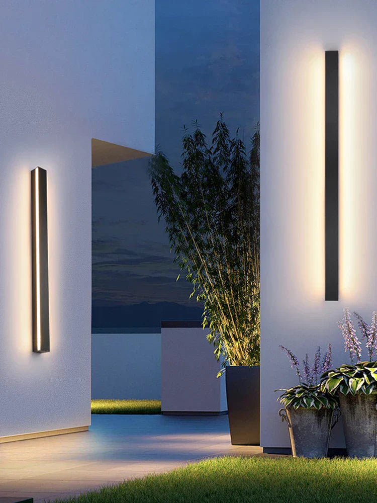 NeroEdge SleekLine Wasserdichte LED Wandleuchte – Moderne Außenlampe in Schwarz