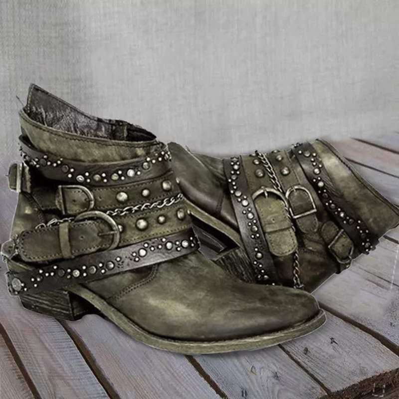 Colette - Vintage-Lederstiefel