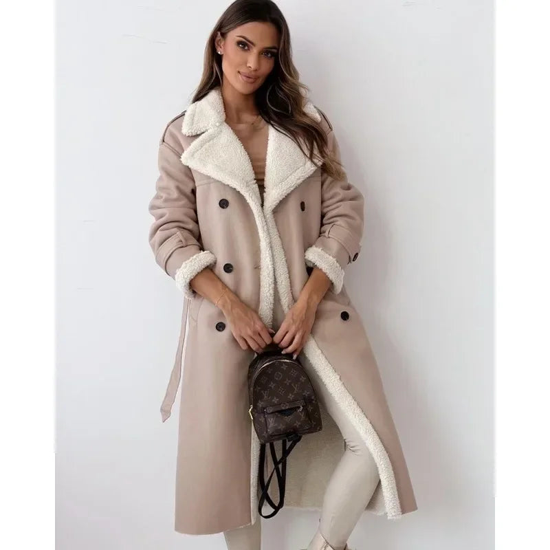 Eloisa | Eleganter Damen-Trenchcoat mit Teddyfutter