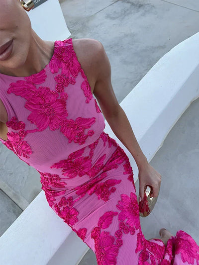 Alora - Elegantes Blumen-Abendkleid