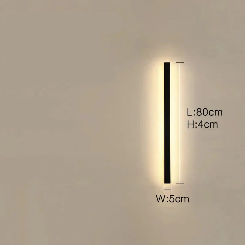 Lunor Moderne Lineare Außenwandleuchte – Metall & Acryl für Terrasse & Eingangsbereich