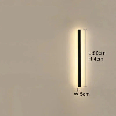 Lunor Moderne Lineare Außenwandleuchte – Metall & Acryl für Terrasse & Eingangsbereich