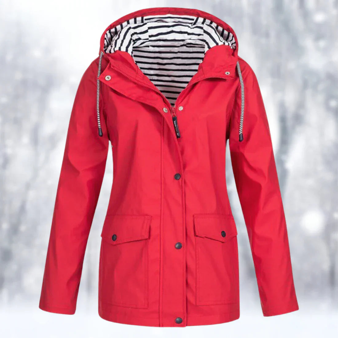 Wasserdichte, winddichte, strapazierfähige Jacke, bequeme, stylische Oberbekleidung für Damen