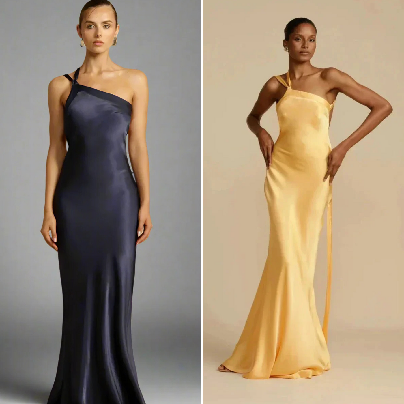 GalaGlide Ein-Schulter Maxi-Kleid – Elegantes asymmetrisches Kleid mit offener Rücken