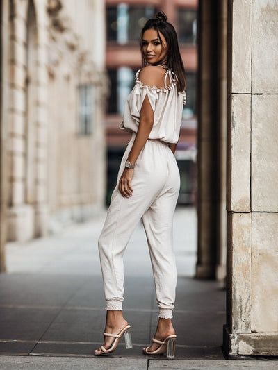 Hannah - Femininer & Lässiger Off-Shoulder Jumpsuit