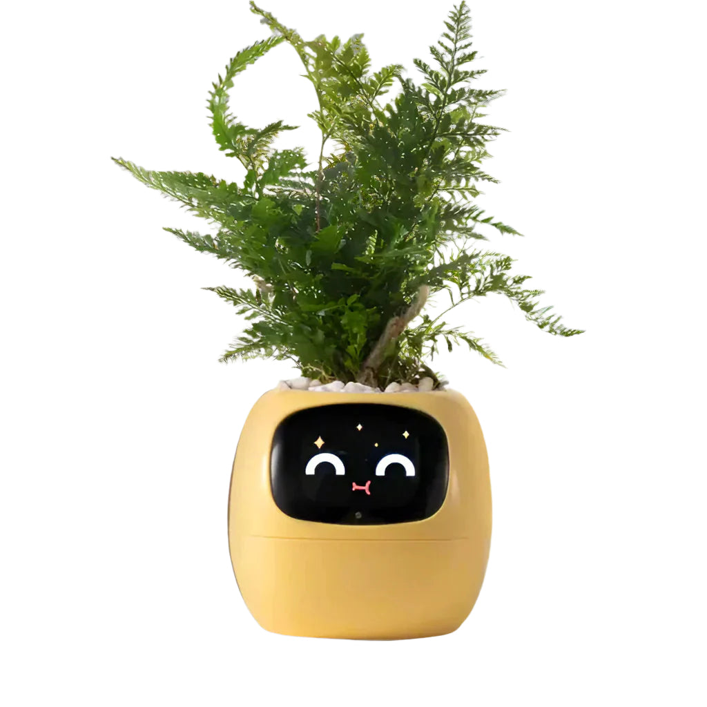 PlantPal Smart Interaktive Pflanzgefäß – KI-gesteuerte Topf mit animiertem Display und Umweltsensoren