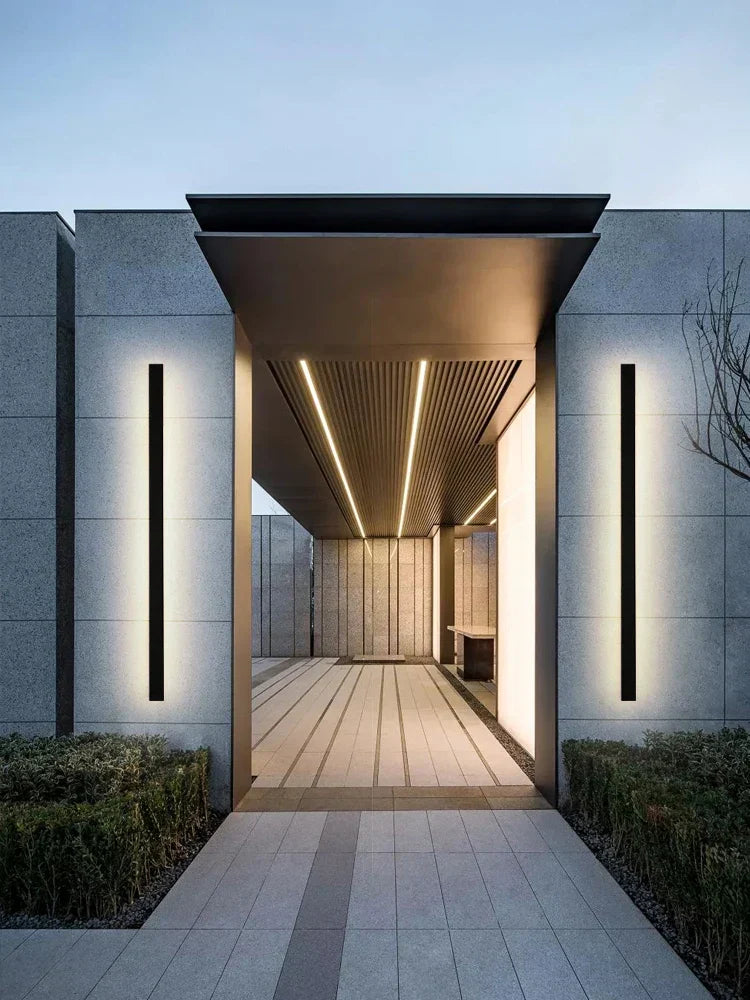 NeroEdge SleekLine Wasserdichte LED Wandleuchte – Moderne Außenlampe in Schwarz