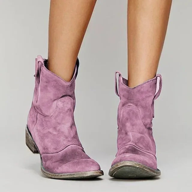 FIONA - WESTERN-STIEFELETTEN AUS VELOURSLEDER