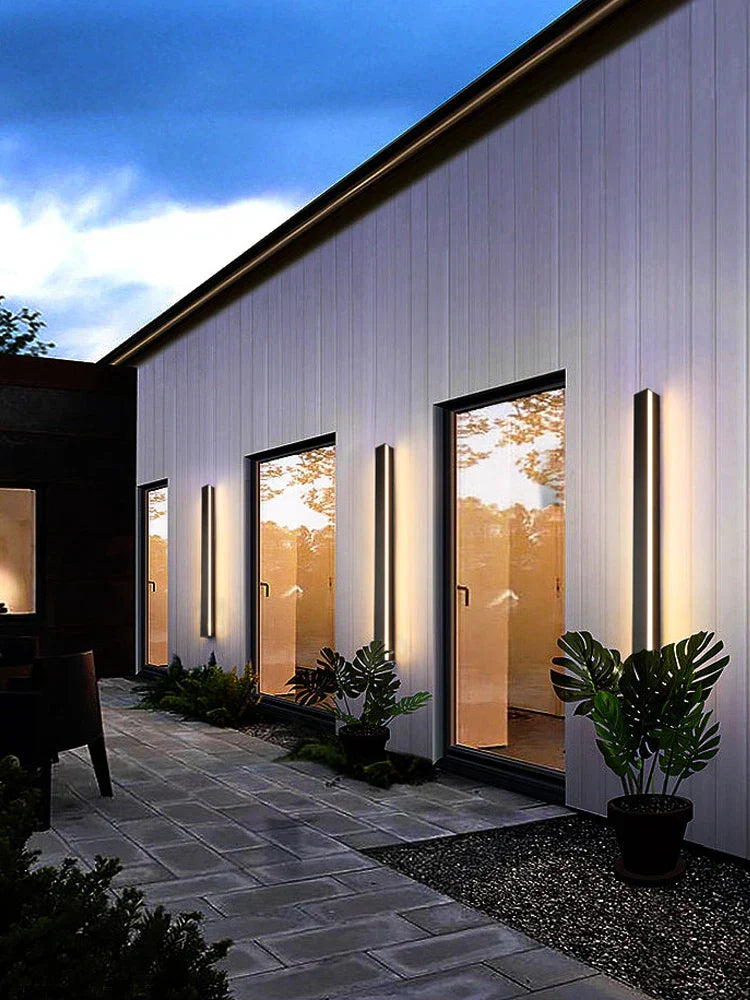 NeroEdge SleekLine Wasserdichte LED Wandleuchte – Moderne Außenlampe in Schwarz