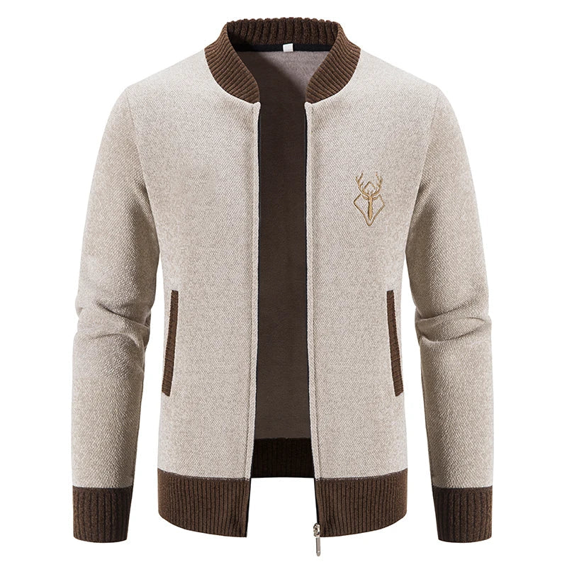 Ferrian – Strickjacke Mit Reißverschluss Und Taschen