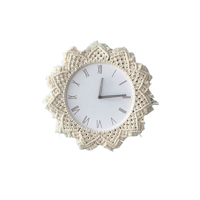 Bohotime Handgefertigte Makramee Wanduhr