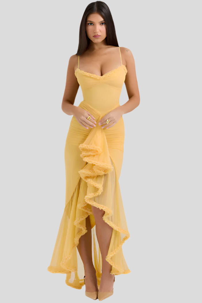 Selene – Rüschiges Rüschen Kleid im Dovetail-Stil