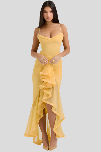 Selene – Rüschiges Rüschen Kleid im Dovetail-Stil