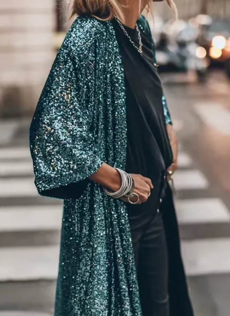 Viola - Modischer Pailletten-Cardigan