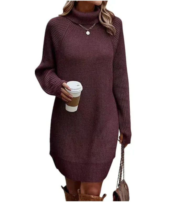 Elegantes Kleid mit Rollkragen für Damen